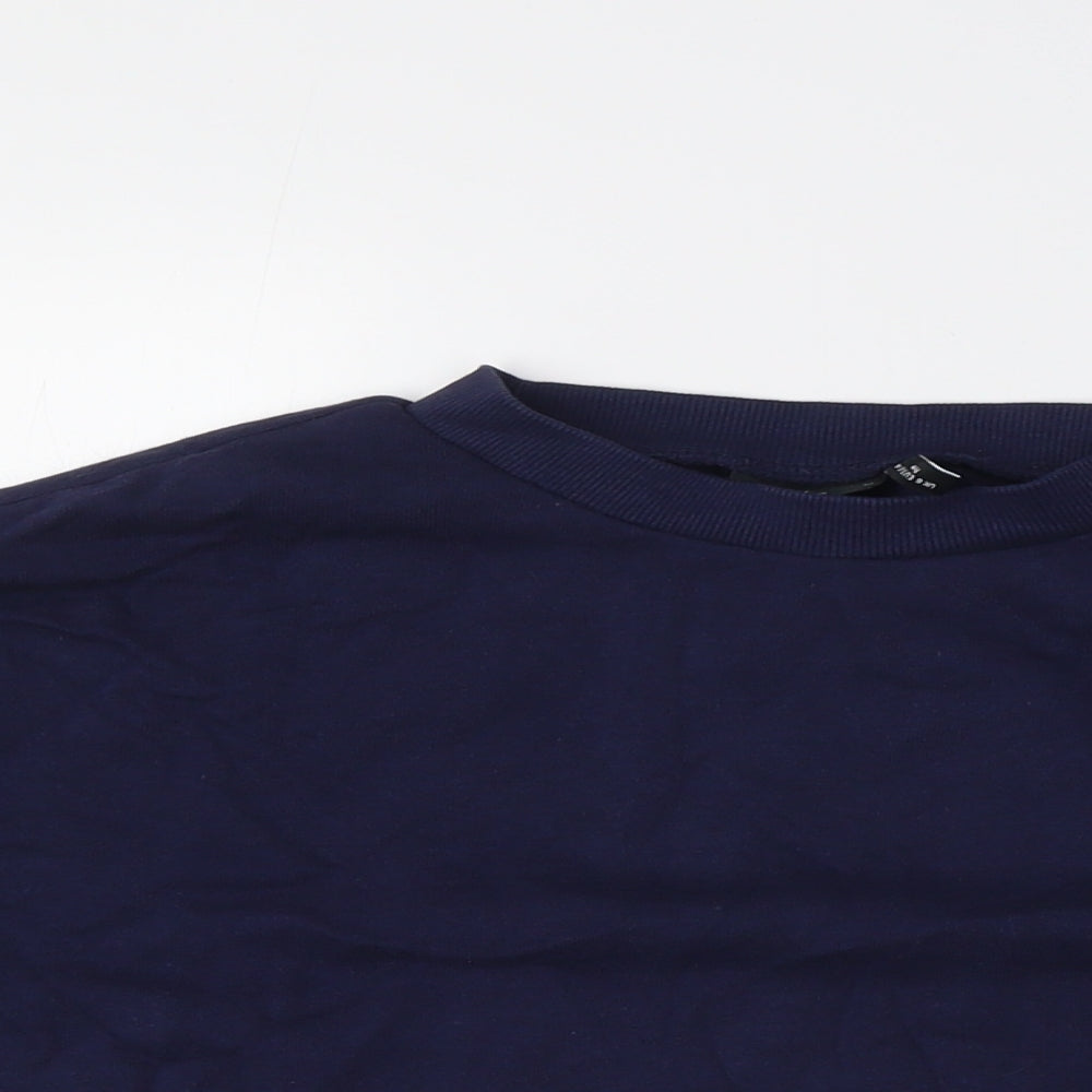 ASOS Womens Blue Cotton Pullover Sweatshirt Size 8