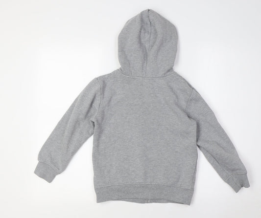 flipback Boys Grey Polyester Full Zip Hoodie Size 8 Years Zip