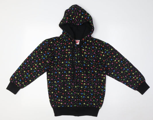 Bubble Girls Multicoloured Cotton Full Zip Hoodie Size 8 Years Zip - Stars