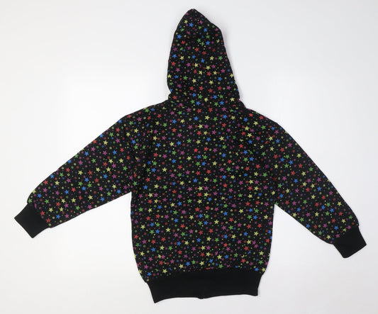 Bubble Girls Multicoloured Cotton Full Zip Hoodie Size 8 Years Zip - Stars