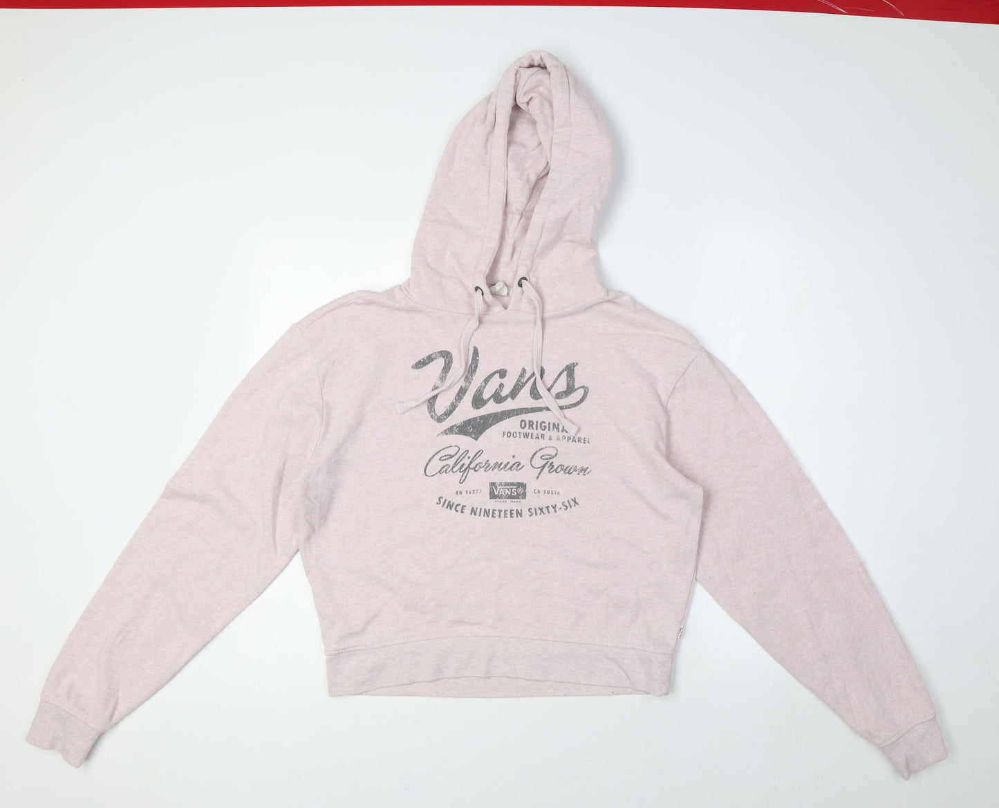 VANS Womens Pink Cotton Pullover Sweatshirt Size XS - Pale Pink