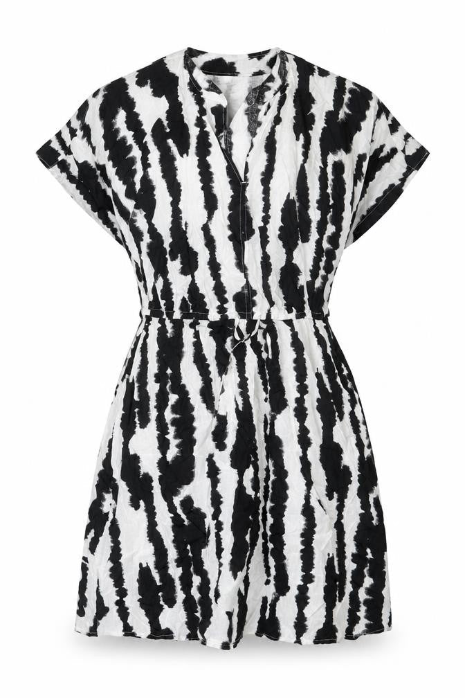 Marks and Spencer Womens Black Linen A-Line Size 12 V-Neck