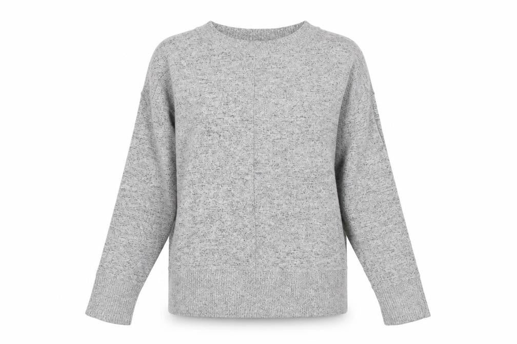 NEXT Womens Grey Round Neck Viscose Pullover Jumper Size 10 - Flecked