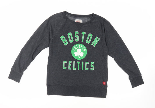 Sportique Womens Grey Cotton Pullover Sweatshirt Size S Pullover - Boston