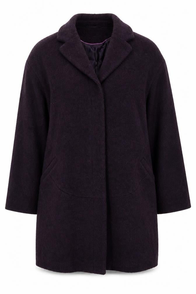 Per Una Womens Purple Overcoat Coat Size 16 Snap
