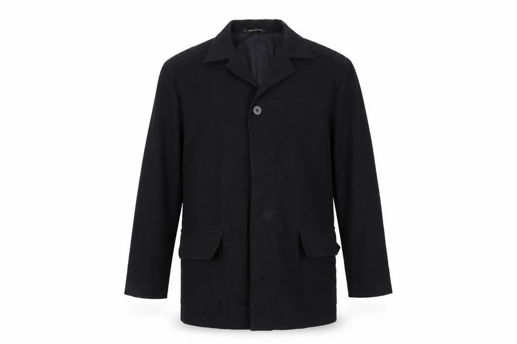 Identikit Mens Black Jacket Size XL Button