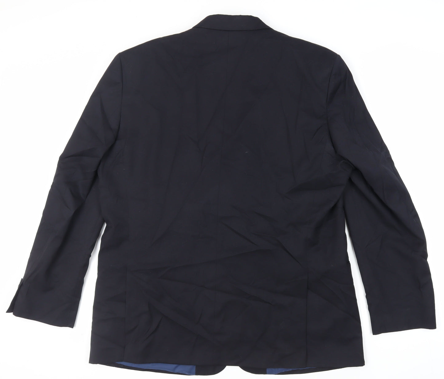 Marks and Spencer Mens Blue Polyester Jacket Suit Jacket Size 48 Regular