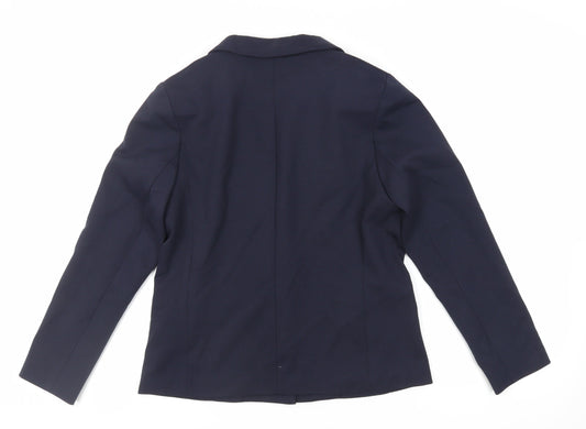 Dorothy Perkins Womens Blue Jacket Blazer Size 12 Button
