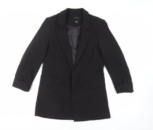 New Look Womens Black Jacket Blazer Size 8 - Open