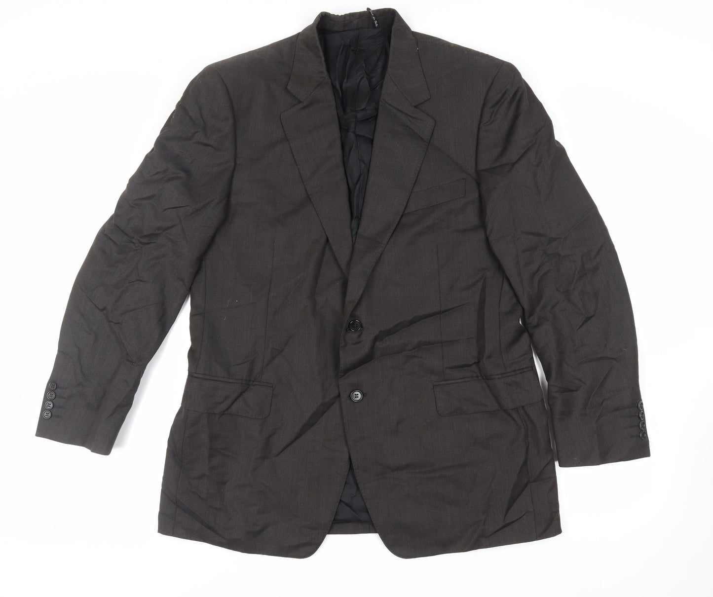 Canali Mens Brown Viscose Jacket Suit Jacket Size 42 Regular