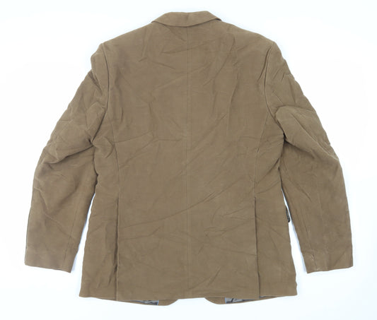 NEXT Mens Brown Jacket Blazer Size 40 Button - Suede Effect