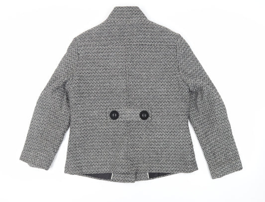 Debenhams Womens Grey Jacket Blazer Size 14 Button