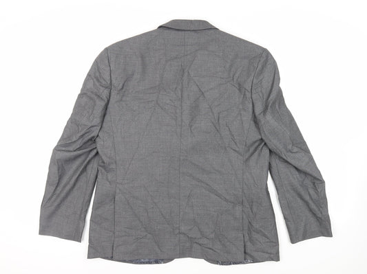 Scott & Taylor Mens Grey Polyester Jacket Suit Jacket Size 44 Regular