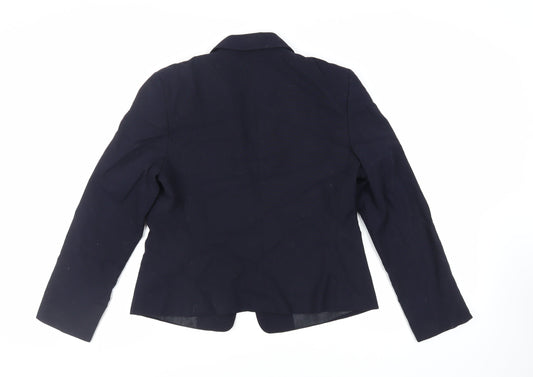 Marks and Spencer Womens Blue Jacket Blazer Size 12 Button