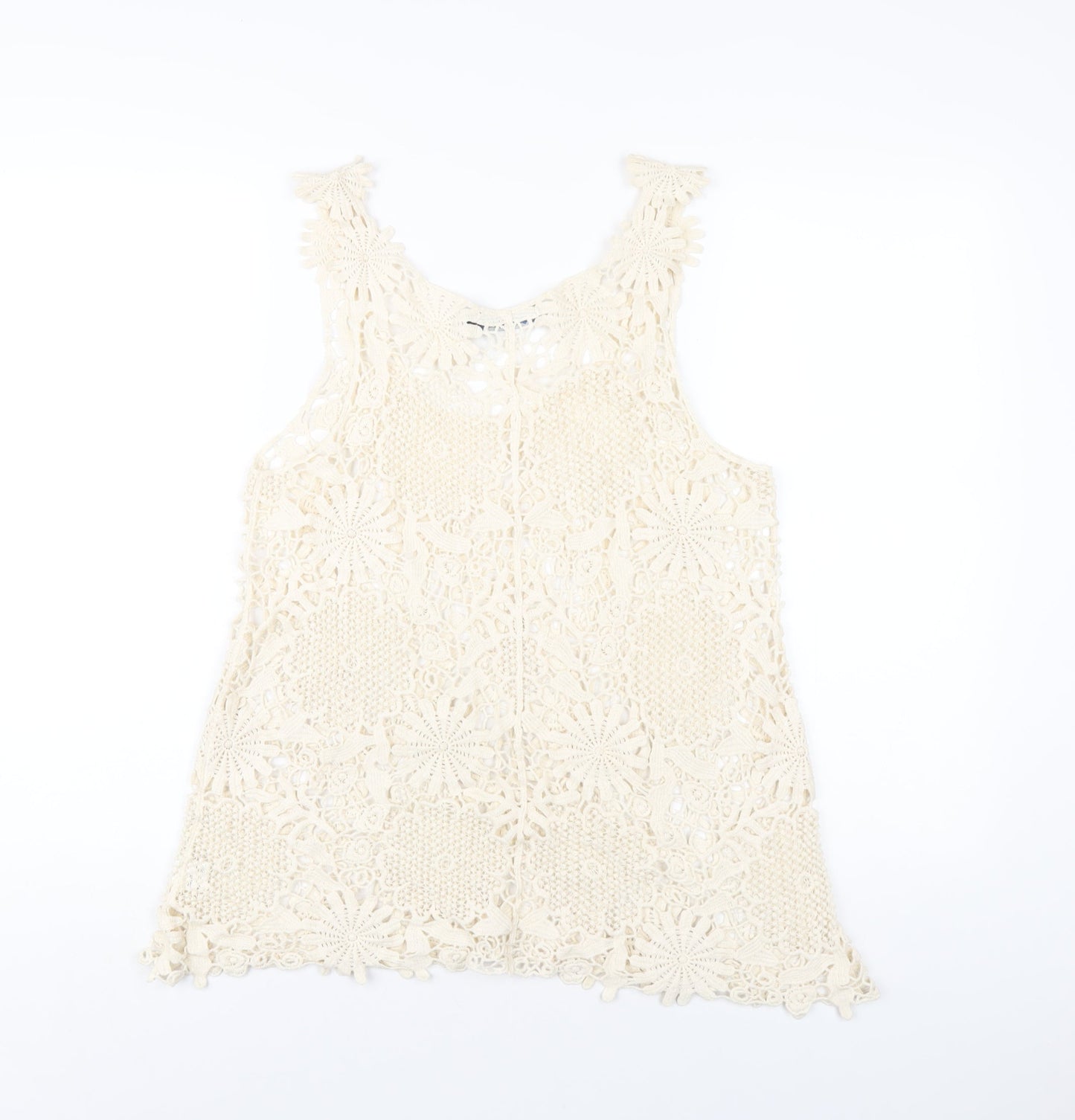 New York Laundry Womens Ivory Wool Basic Tank Size M Scoop Neck