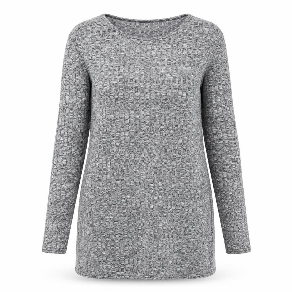 Impossible Womens Grey Polyester Bodycon Size XL Round Neck Pullover