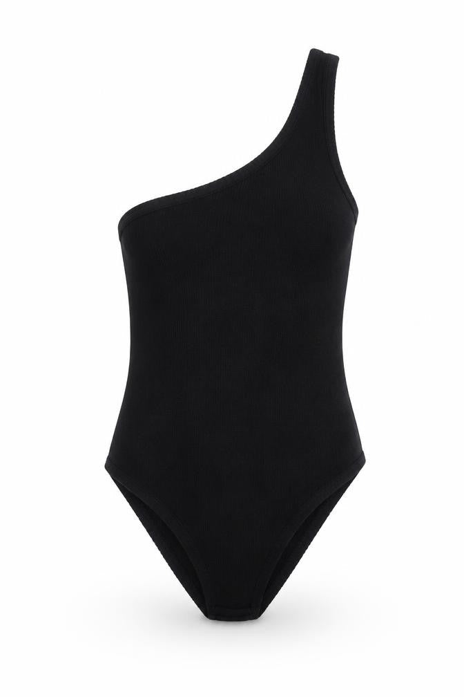 Topshop Womens Black Viscose Bodysuit One-Piece Size 6 Snap