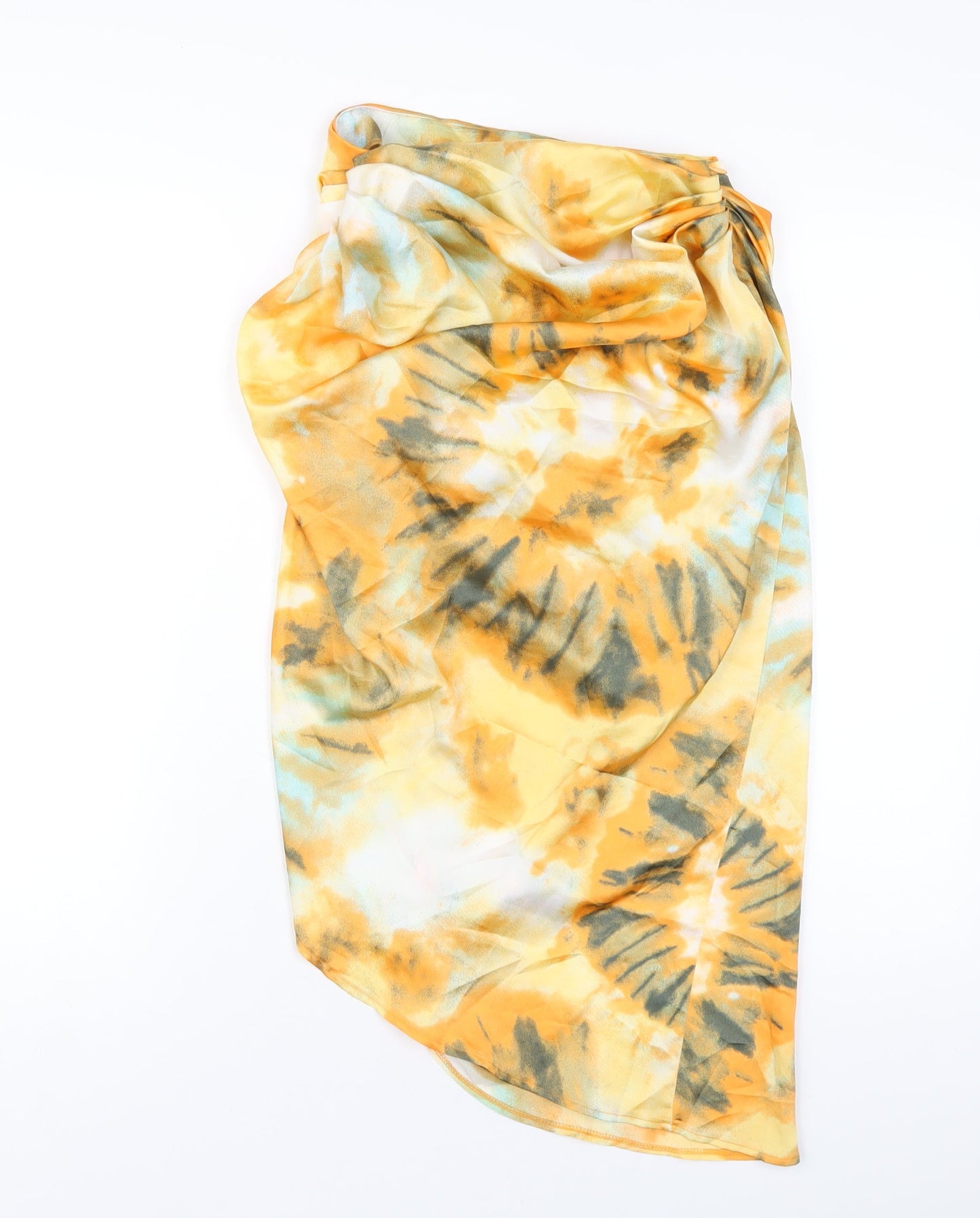 PRETTYLITTLETHING Womens Multicoloured Geometric Polyester A-Line Skirt Size 6 Zip