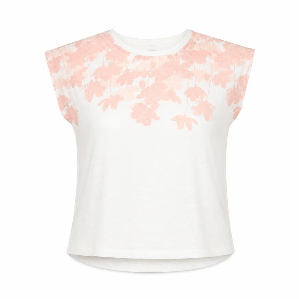 Womens UK Size 14 BASSINI White Polyester T-Shirt