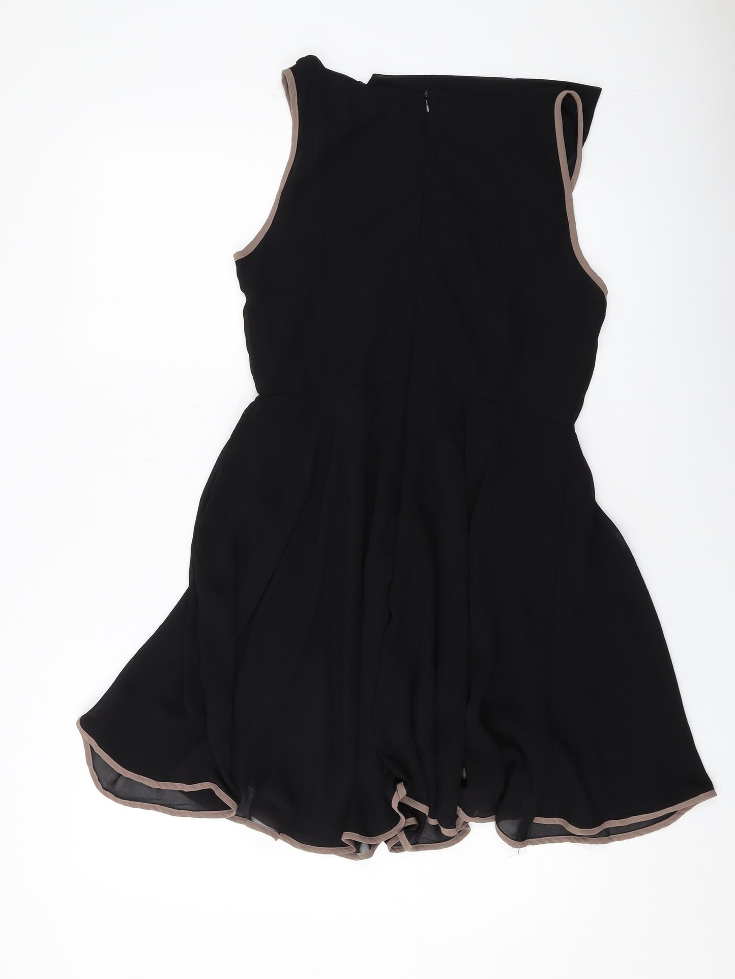 Apricot Womens Black Polyester A-Line Size S Cowl Neck Zip