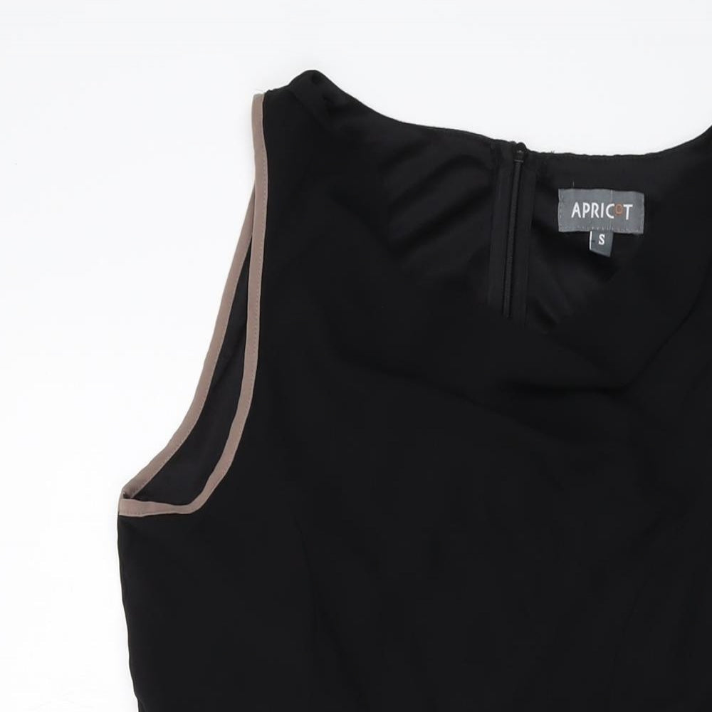 Apricot Womens Black Polyester A-Line Size S Cowl Neck Zip