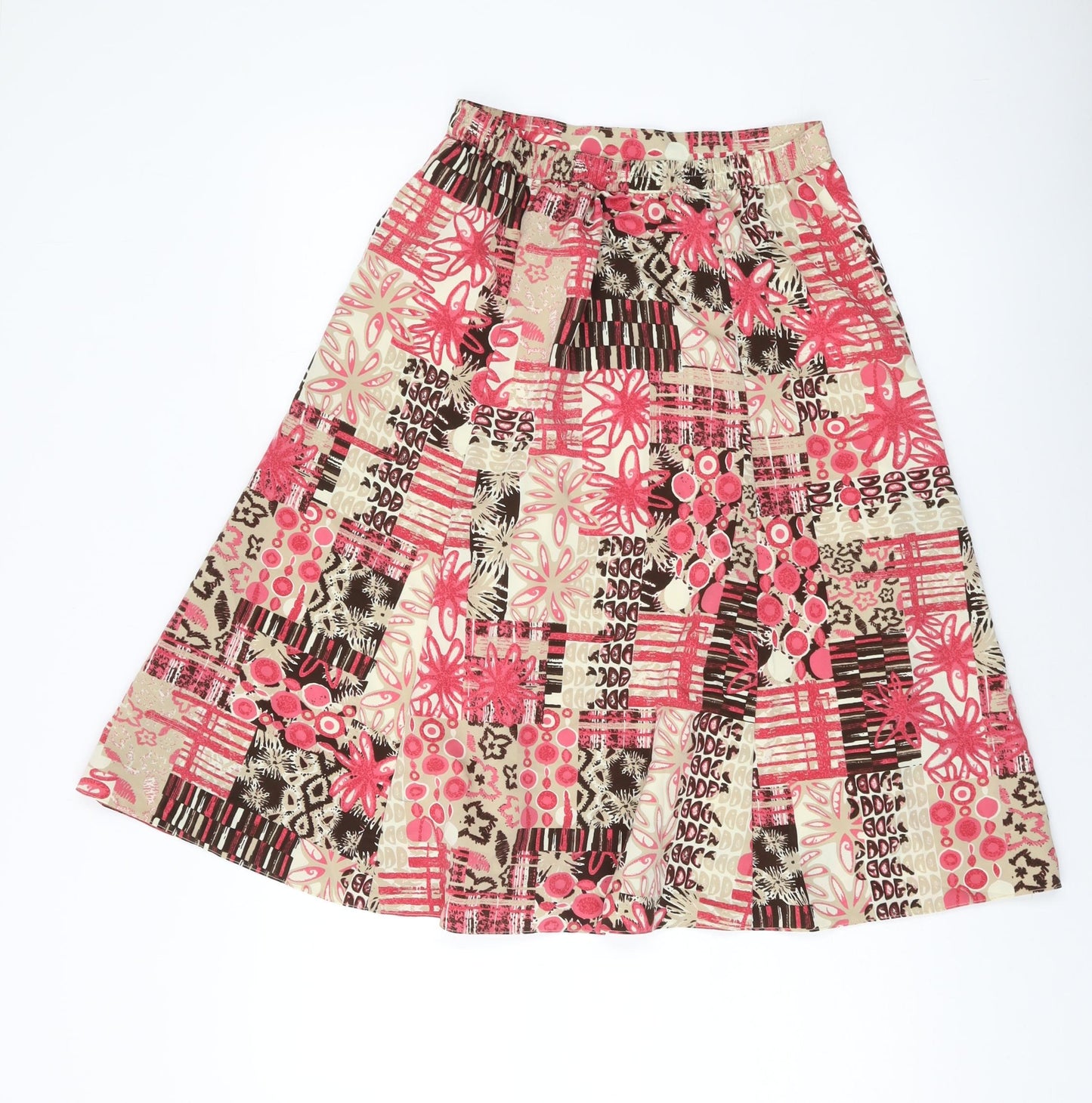 Honor Miliburn Womens Multicoloured Geometric Polyester A-Line Skirt Size 10