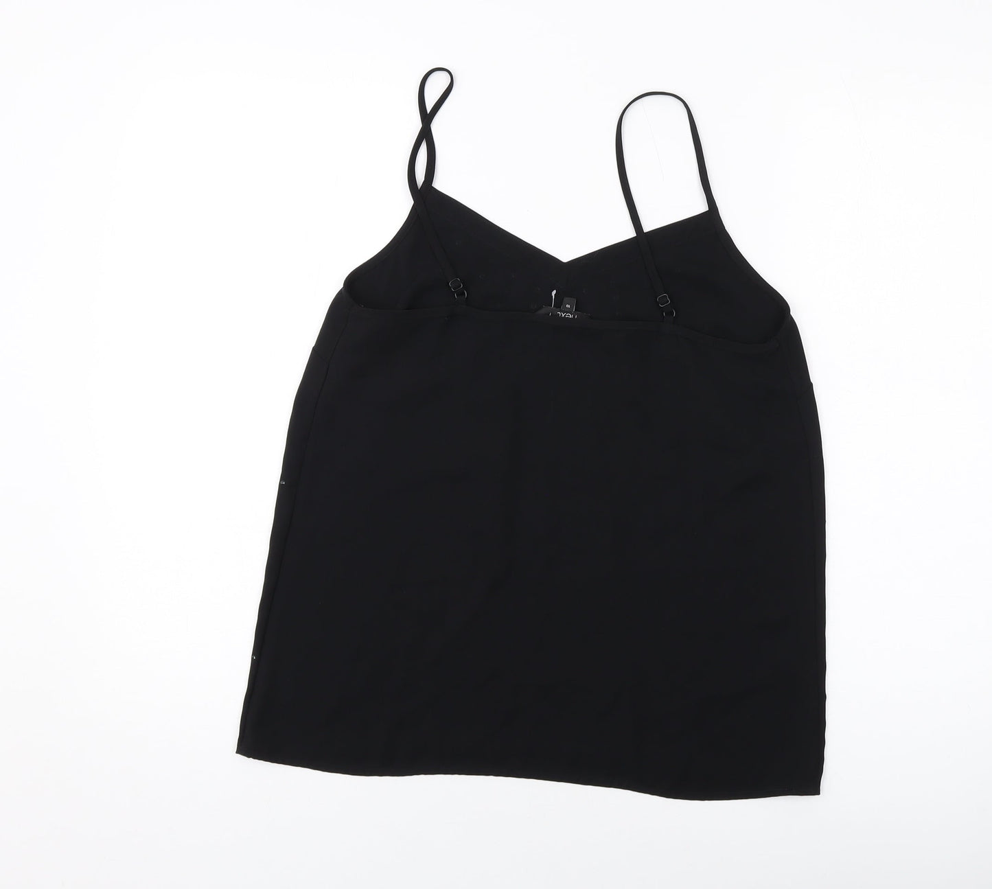 NEXT Womens Black Polyester Basic Tank Size 10 V-Neck