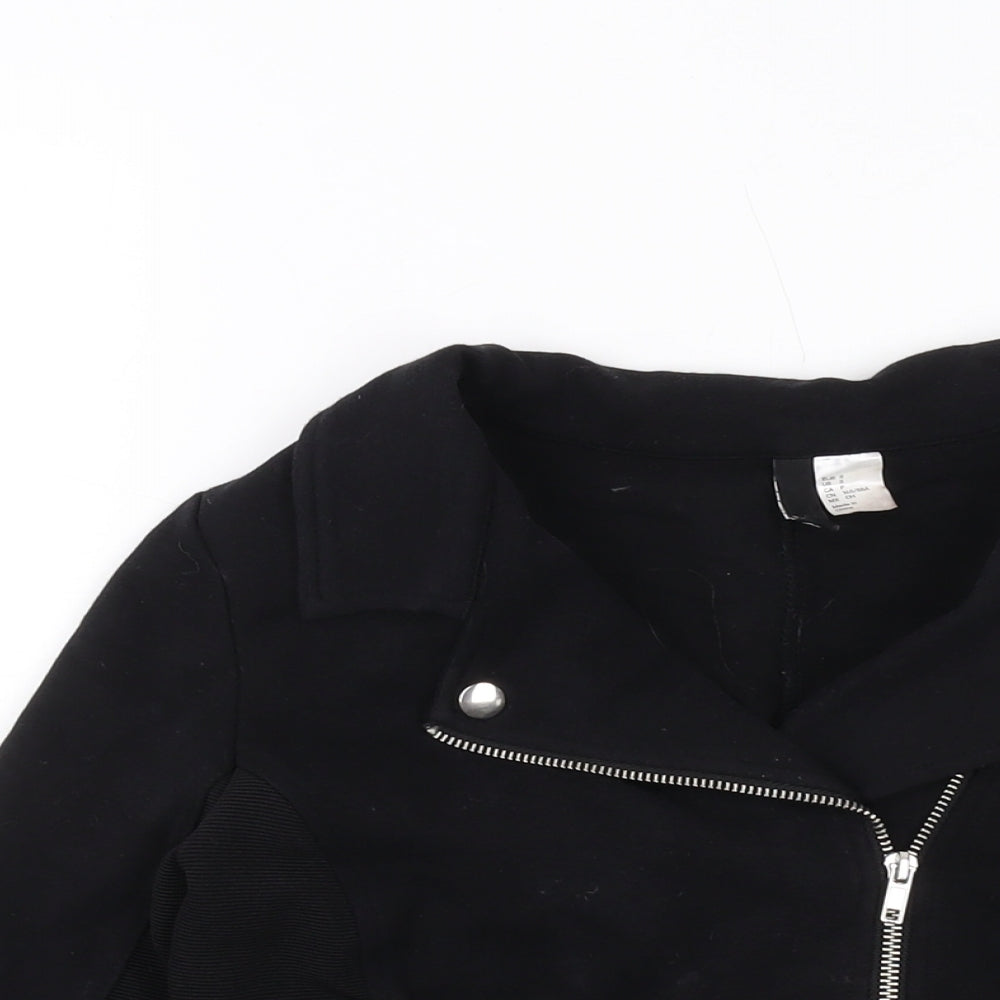 H&M Womens Black Jacket Size S Zip