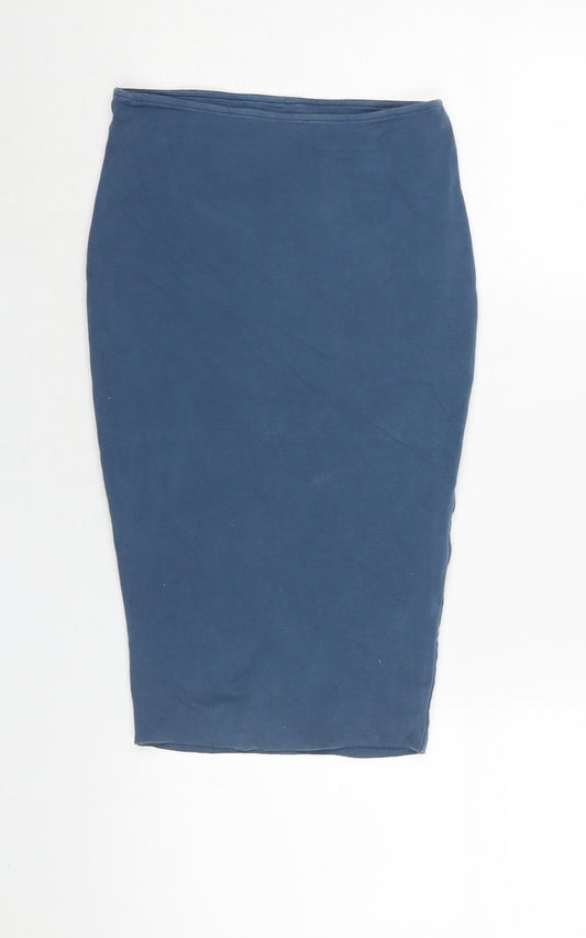 Kookai Womens Blue Cotton Straight & Pencil Skirt Size 24 in