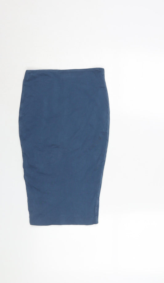 Kookai Womens Blue Cotton Straight & Pencil Skirt Size 24 in