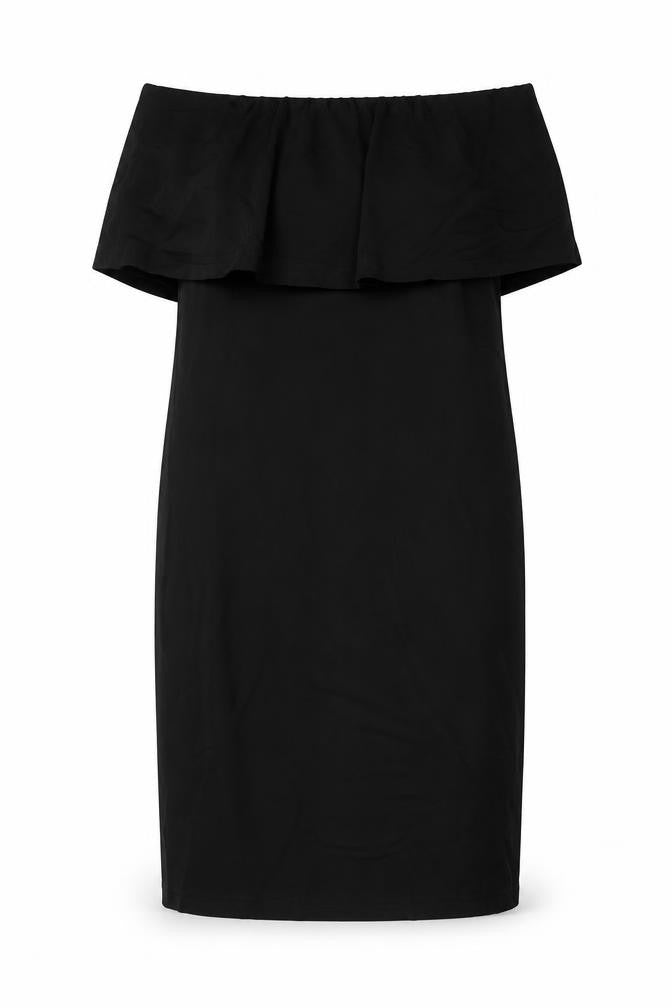 Warehouse Womens Black Viscose Bodycon Size 8 Square Neck Pullover