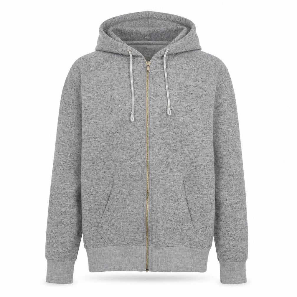 Pull&Bear Mens Grey Cotton Full Zip Hoodie Size S
