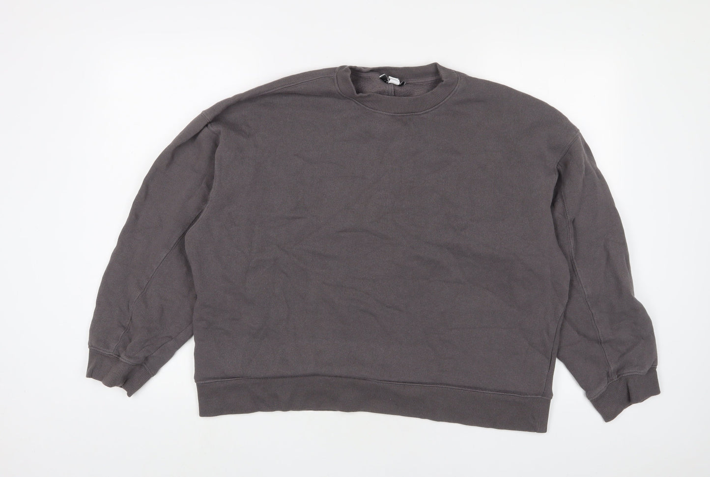 Topshop Womens Grey Cotton Pullover Sweatshirt Size S Pullover