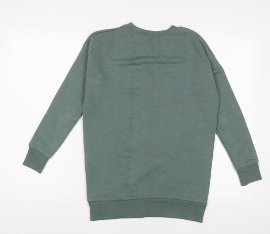 Pull&Bear Womens Green Cotton Pullover Sweatshirt Size S Pullover - London