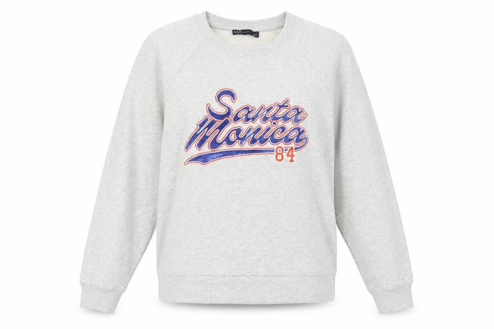 Marks and Spencer Womens Grey Cotton Pullover Sweatshirt Size M Pullover - Embroidered