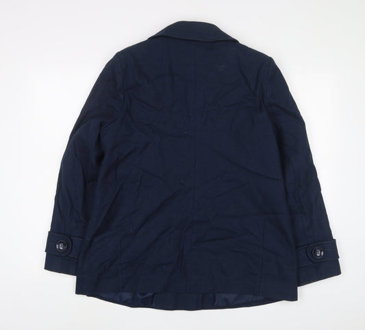 Limited Collection Womens Blue Jacket Size 16 Button