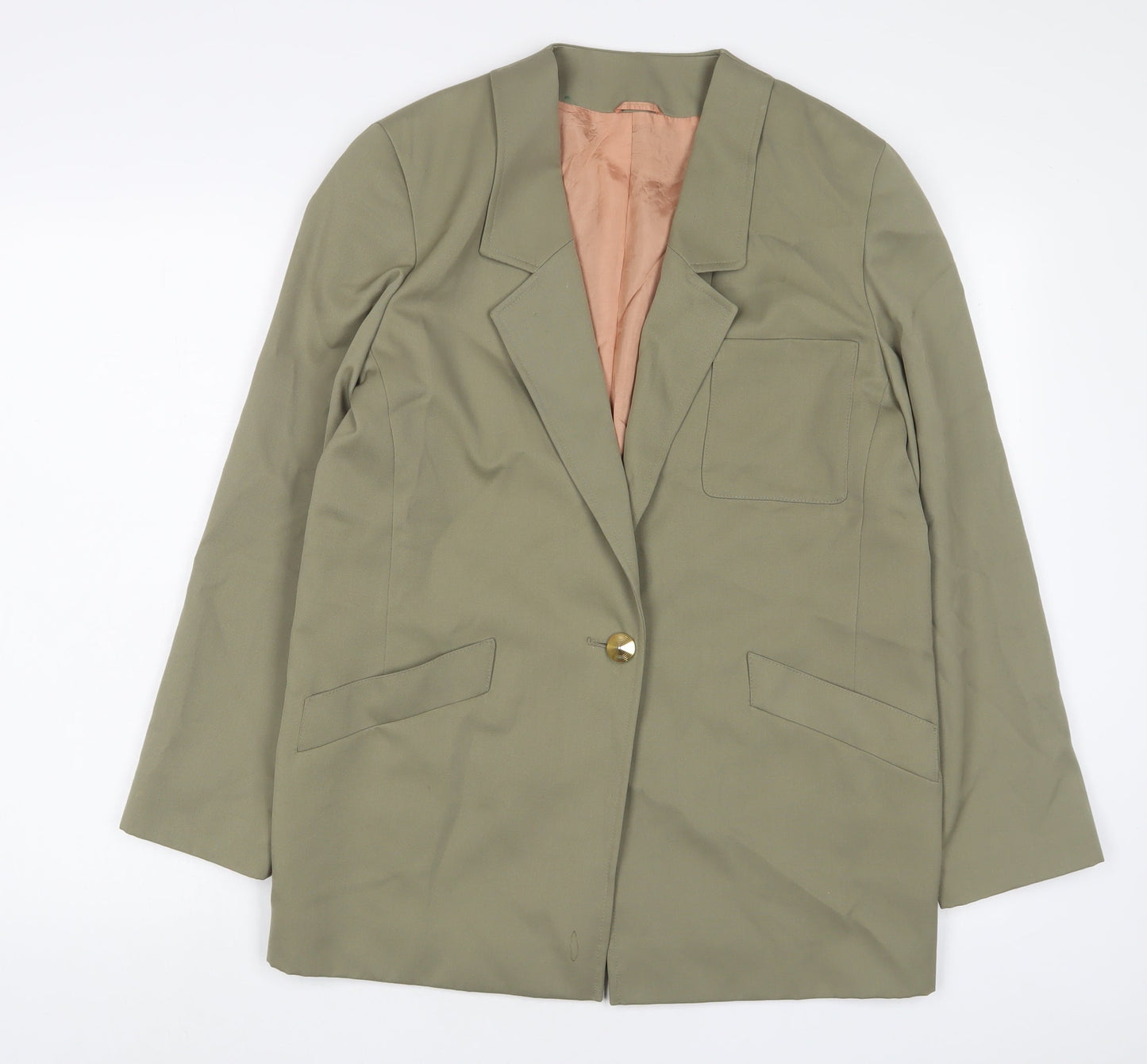 Country Casuals Womens Green Jacket Blazer Size 8 Button