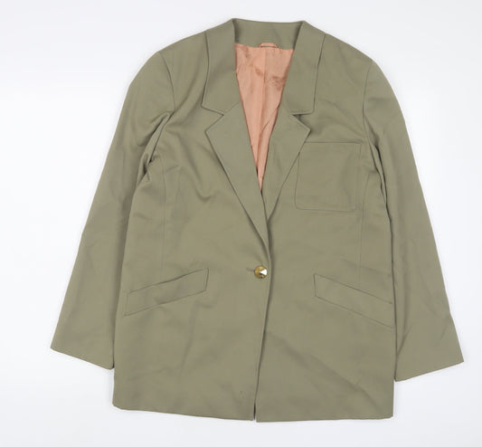 Country Casuals Womens Green Jacket Blazer Size 8 Button