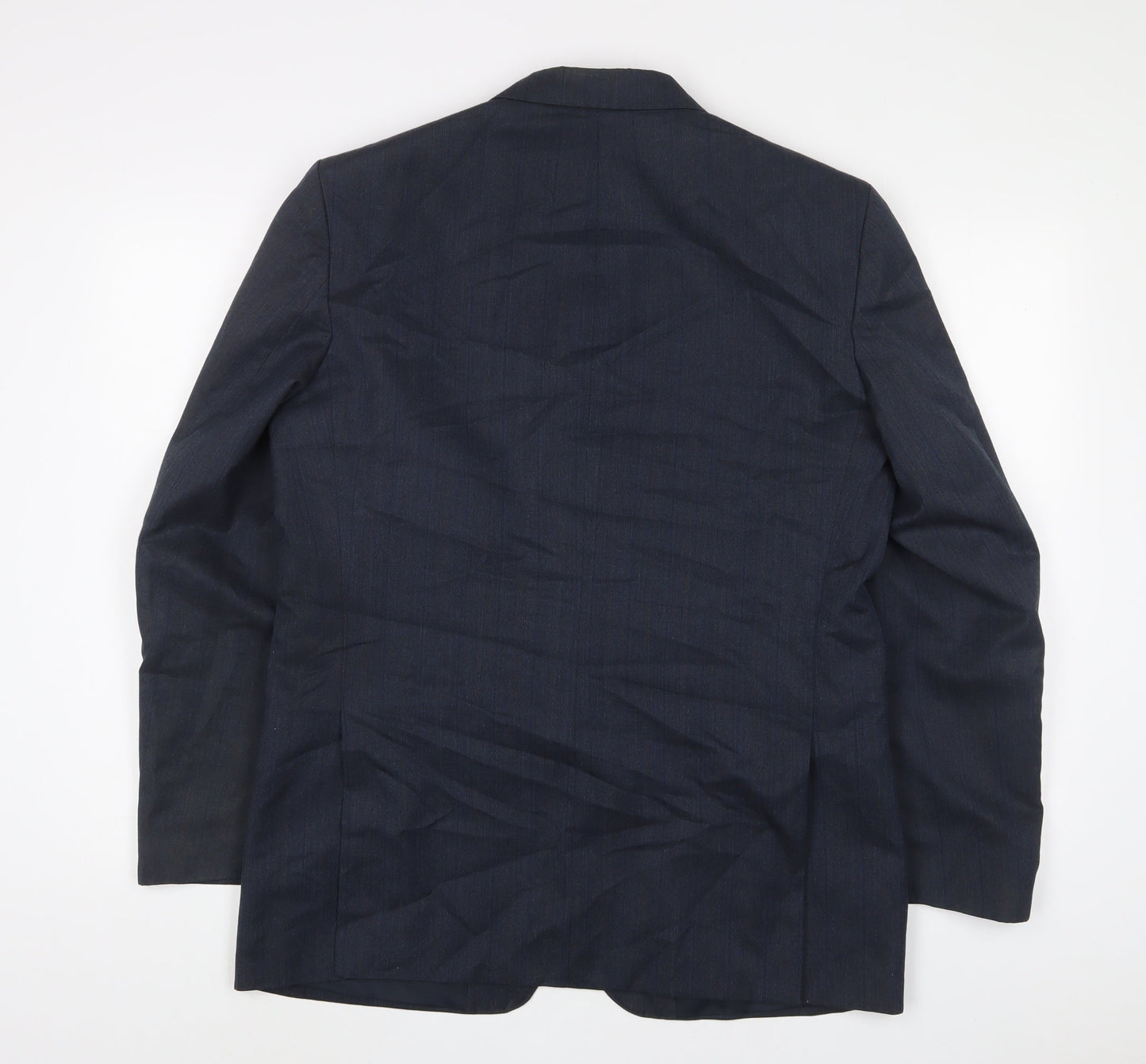 C&A Mens Blue Wool Jacket Suit Jacket Size 40 Regular