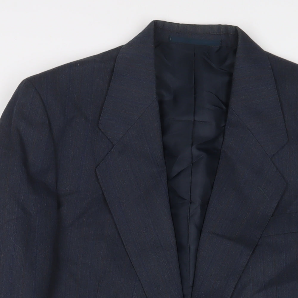 C&A Mens Blue Wool Jacket Suit Jacket Size 40 Regular