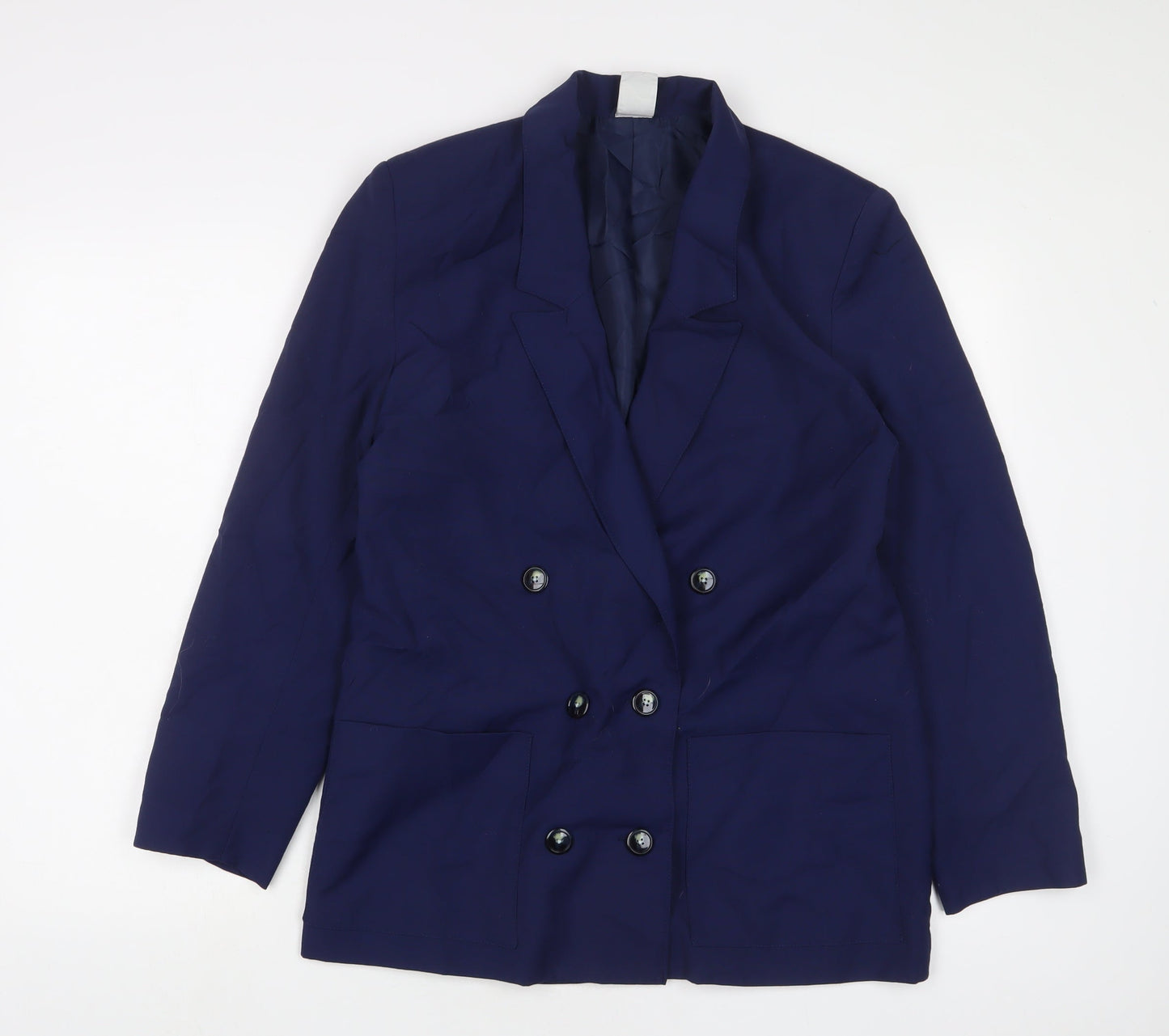 Slimma Womens Blue Jacket Blazer Size 12 Button