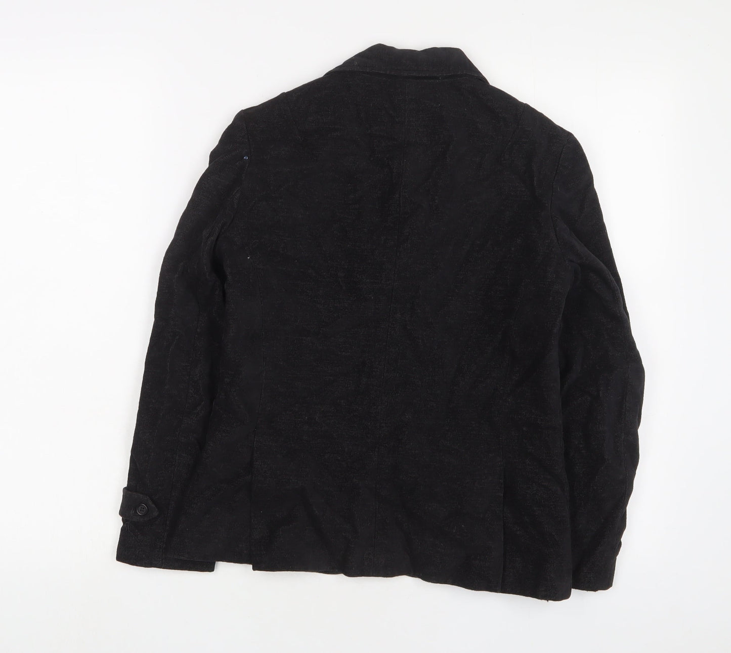 NICOLE FARHI Womens Black Jacket Blazer Size 8 Button