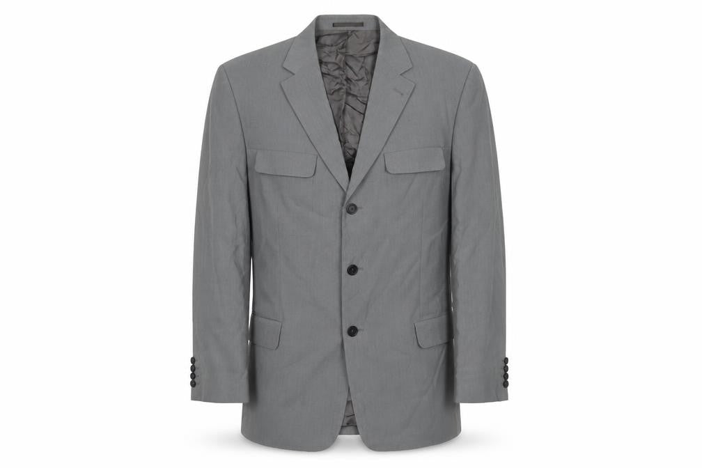 C&A Mens Grey Polyester Jacket Suit Jacket Size 44 Regular