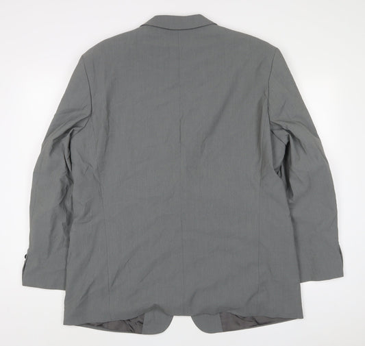 C&A Mens Grey Polyester Jacket Suit Jacket Size 44 Regular