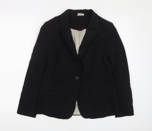 NEXT Womens Black Jacket Blazer Size 12 Button
