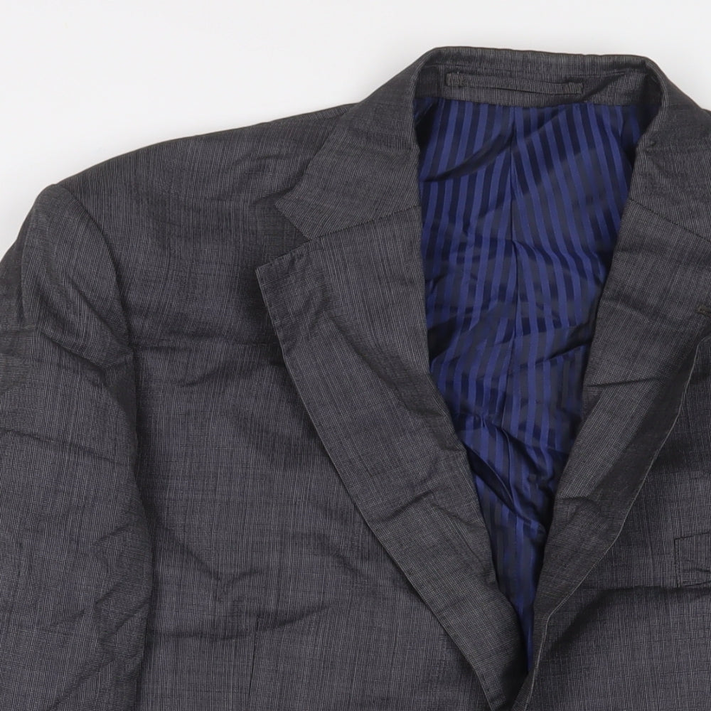 Marks and Spencer Mens Grey Wool Jacket Suit Jacket Size 42 Regular