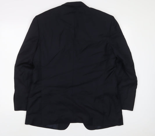 Samuel Slater Mens Black Wool Jacket Suit Jacket Size 42 Regular