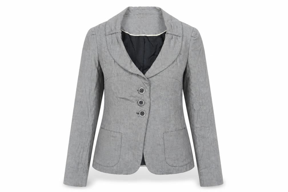 Next Womens Grey Jacket Blazer Size 8 Button