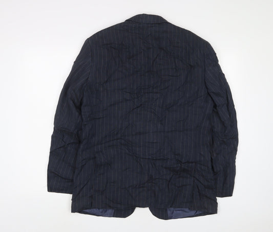 Marks and Spencer Mens Blue Linen Jacket Suit Jacket Size 38 Regular