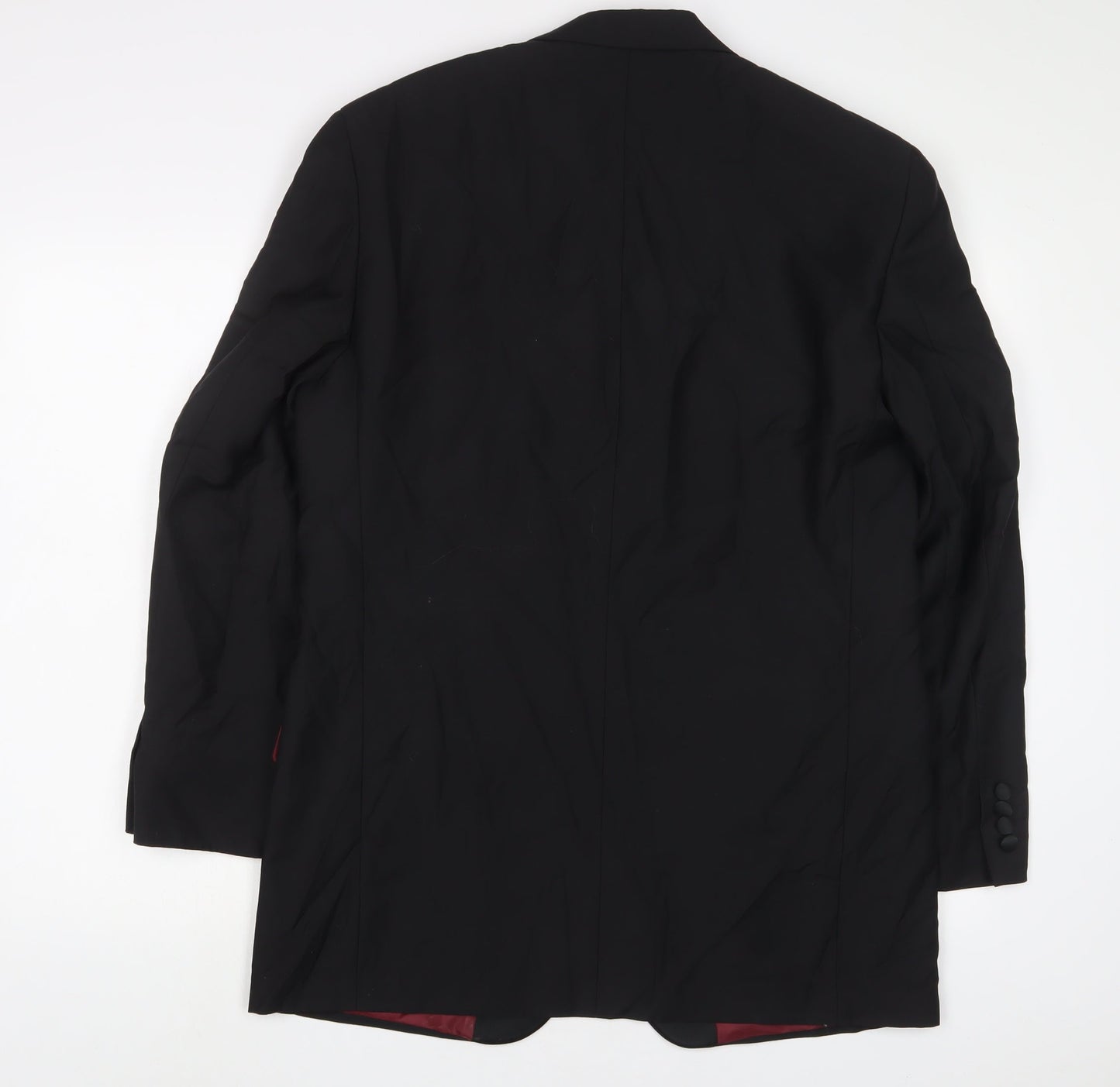 SCOTT&TAYLOR Mens Black Wool Jacket Suit Jacket Size 40 Regular